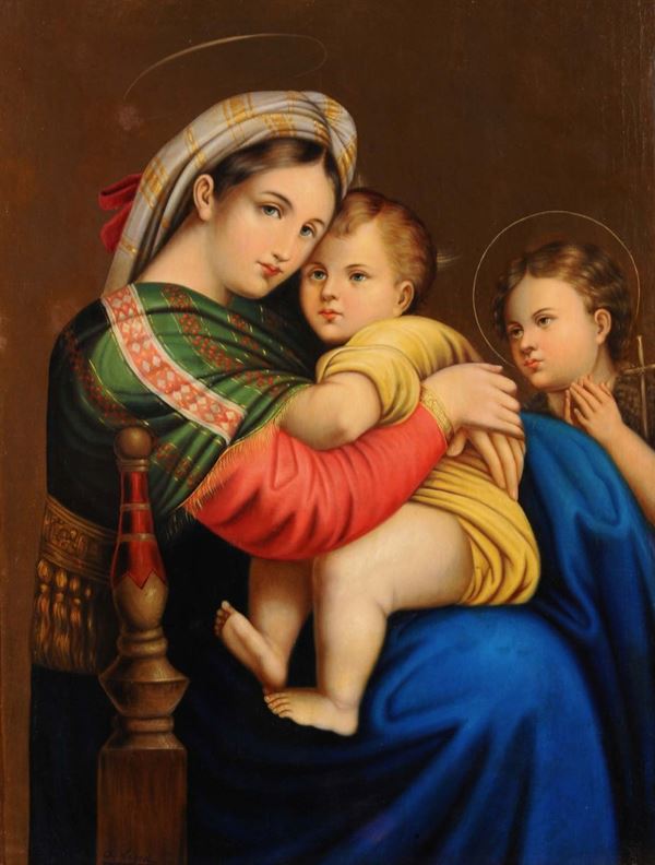 Raffaello Sanzio Copia Da Xix Secolo Madonna Della Seggiola Asta