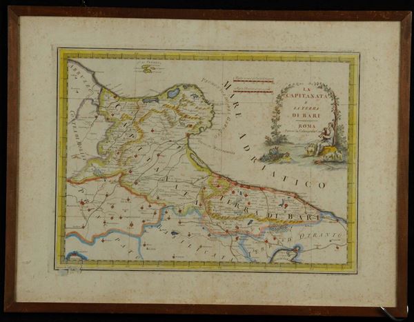 Coppia di cartine geografiche, XVIII-XIX secolo