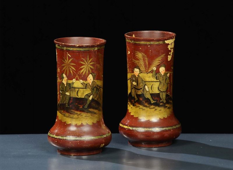 Coppia di vasi in terracotta, Cina XX secolo  - Asta Arte Orientale - Cambi Casa d'Aste