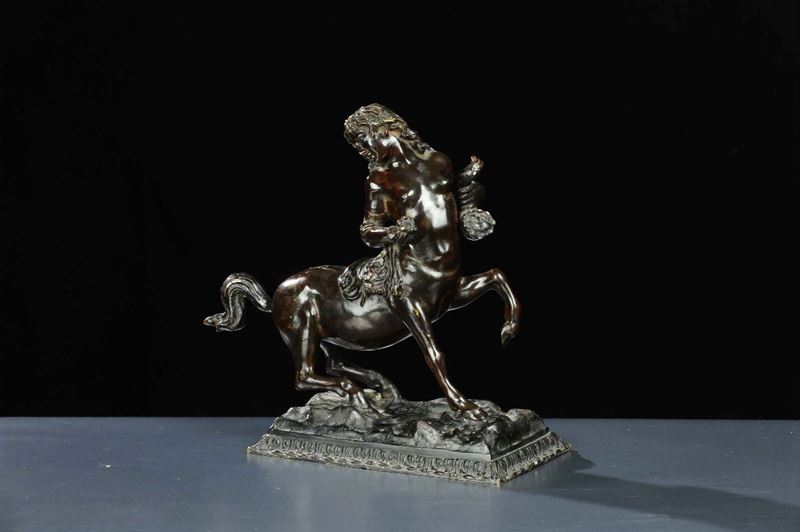 Scultura in bronzo brunito raffigurante centauro, XIX secolo  - Asta Asta OnLine 12-2011 - Cambi Casa d'Aste