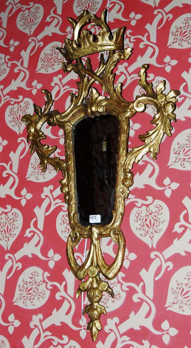 Specchierina in legno intagliato e dorato, Lombardia XVIII secolo  - Auction Antiquariato, Argenti e Dipinti Antichi - Cambi Casa d'Aste