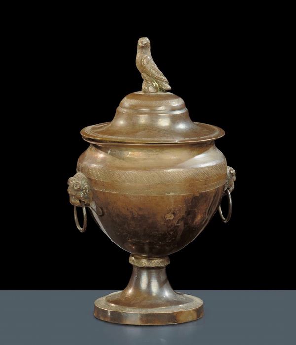 Zuccheriera in argento con coperchio, Napoli XIX secolo