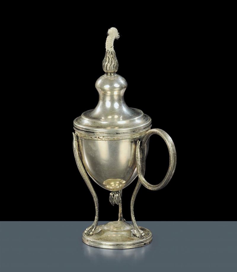 Stoppiniera in argento, Firenze primo quarto XIX secolo  - Asta Antiquariato, Argenti e Dipinti Antichi - Cambi Casa d'Aste