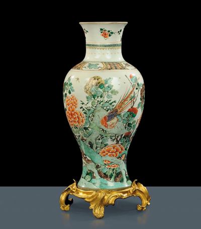 Vaso in Porcellana, Famiglia Verde, Cina XVII-XVIII Secolo