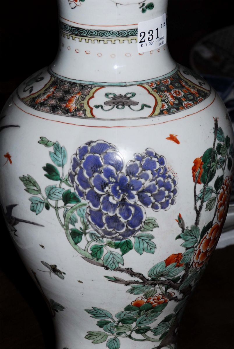 Vaso in Porcellana, Famiglia Verde, Cina XVII-XVIII Secolo