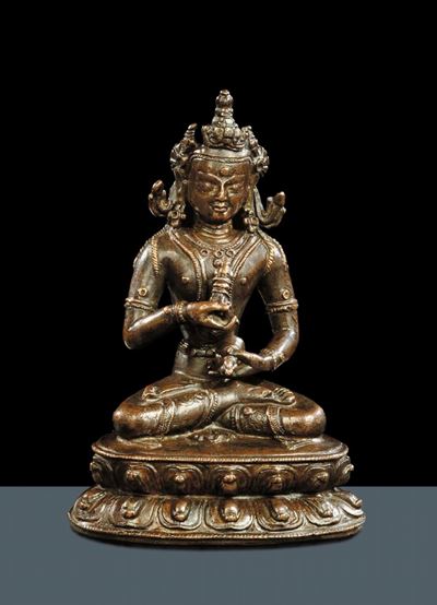 Vajrasatva Seduto in Rame, Nepal XVI-XVII Secolo