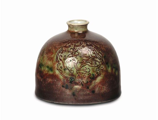 Calamaio in porcellana semisferico, Cina, Dinastia Qing, XIX secolo