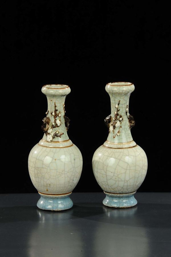 Coppia vasetti in porcellana Cina Nangino