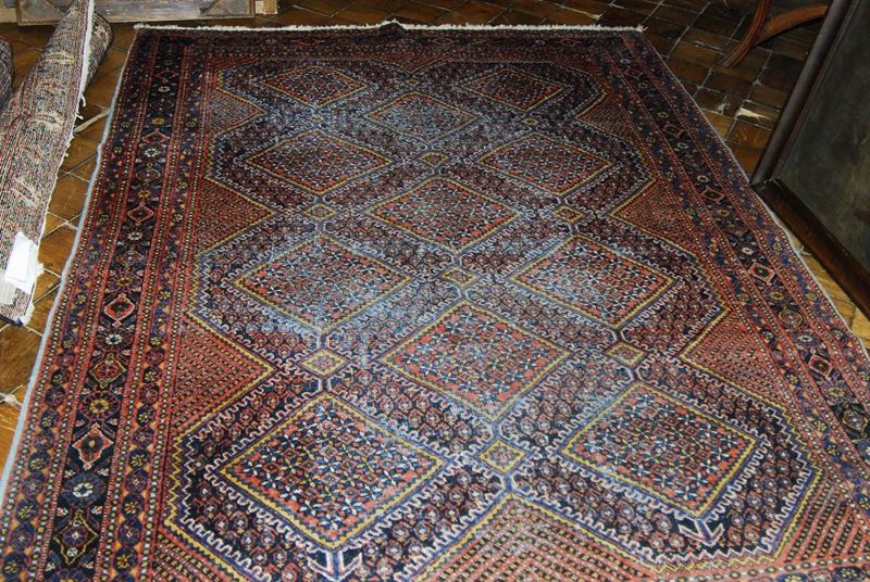 Tappeto persiano Malayer, fine XIX inizio XX secolo  - Asta Antiquariato, Argenti e Dipinti Antichi - Cambi Casa d'Aste