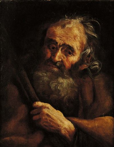 Scuola Napoletana del XVII Secolotesta di Santo