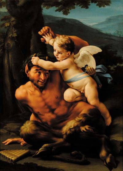 Francesco Mancini (1679-1758), Cerchia Dilotta tra Amore e Pan