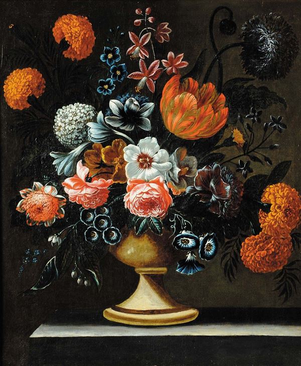 Scuola Olandese del XVIII secolo Vaso di fiori
