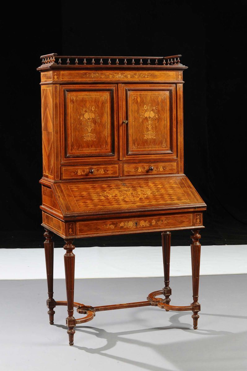 Trumeau lastronato ed intarsiato, Francia XIX secolo  - Auction Antiques and Old Masters - Cambi Casa d'Aste