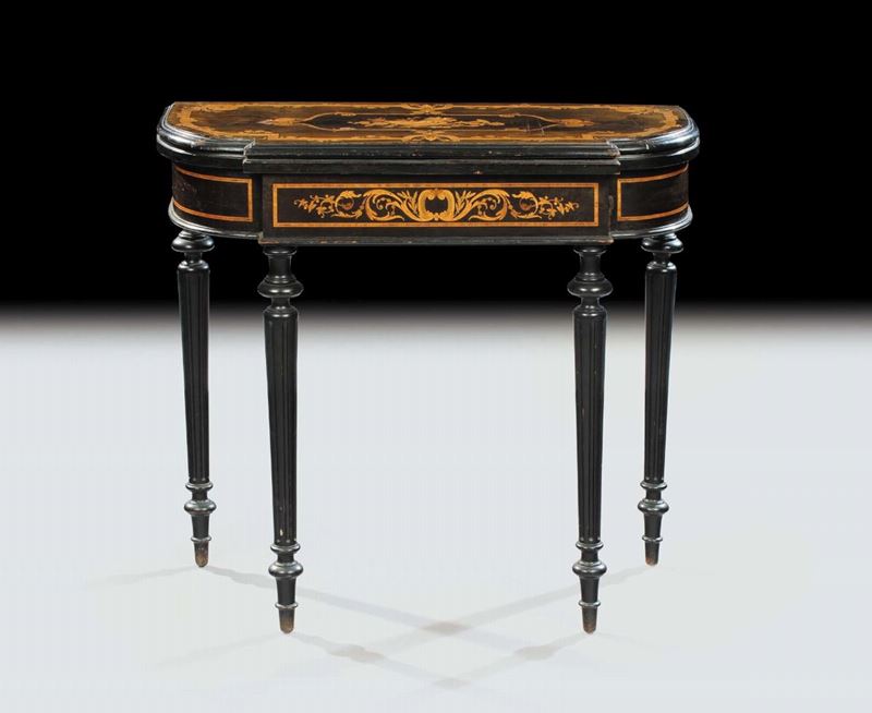 Tavolino da gioco Napoleone III, XIX secolo  - Auction Antiquariato, Argenti e Dipinti Antichi - Cambi Casa d'Aste