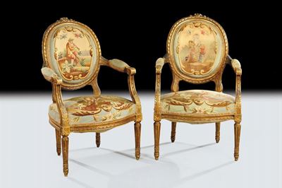 Coppia di Poltrone Napoleone III, XIX Secolo