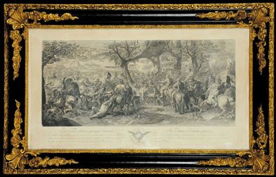 Coppia di Stampe Raffiguranti Battaglie, Francia XVIII Secolo