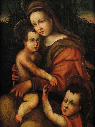 Scuola del XVIII Secolomadonna con Bambino e San Giovannino