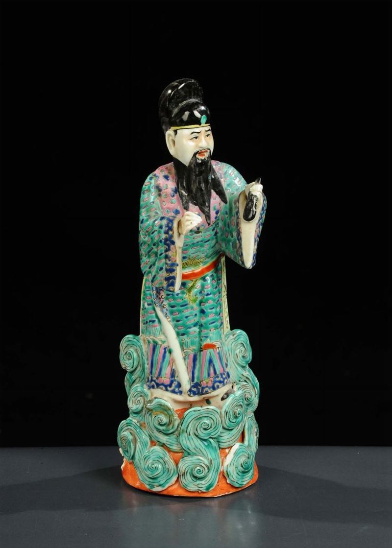 Figura di saggio orientale in porcellana  - Auction Oriental Art - Cambi Casa d'Aste