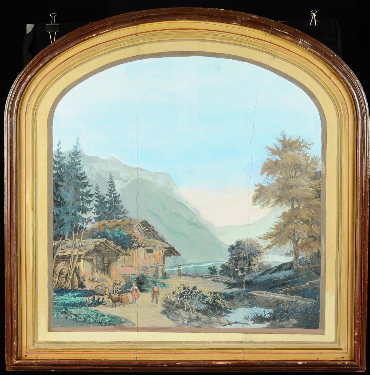 Anonimo del XIX Secolopaesaggi Montani con Casolari