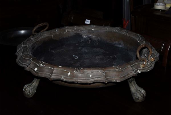 Braciere Luigi XIV in metallo, XIX secolo