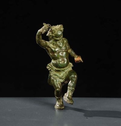 Scultura in Bronzo Raffigurante Anziano, XIX Secolo