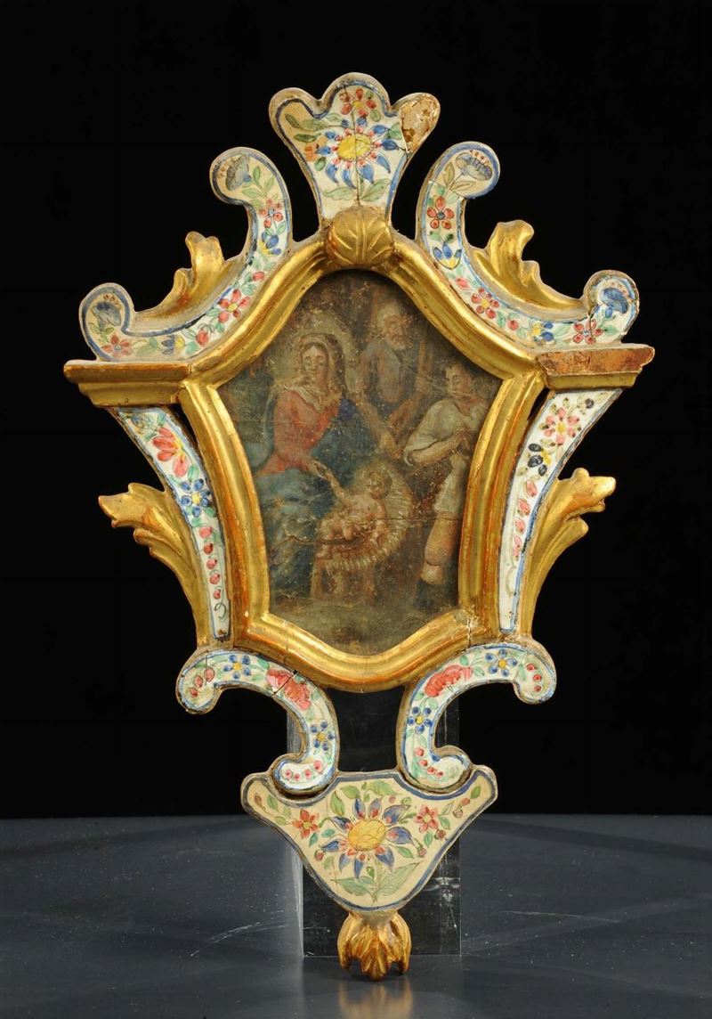 Scuola del XVIII-XIX secolo Sacra Famiglia  - Auction Antiquariato, Argenti e Dipinti Antichi - Cambi Casa d'Aste
