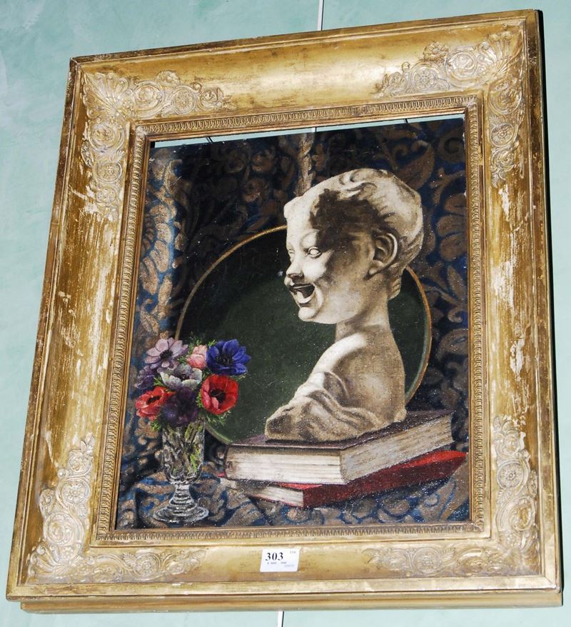 Anonimo del XIX secolo Busto di bambino  - Auction Antiquariato, Argenti e Dipinti Antichi - Cambi Casa d'Aste