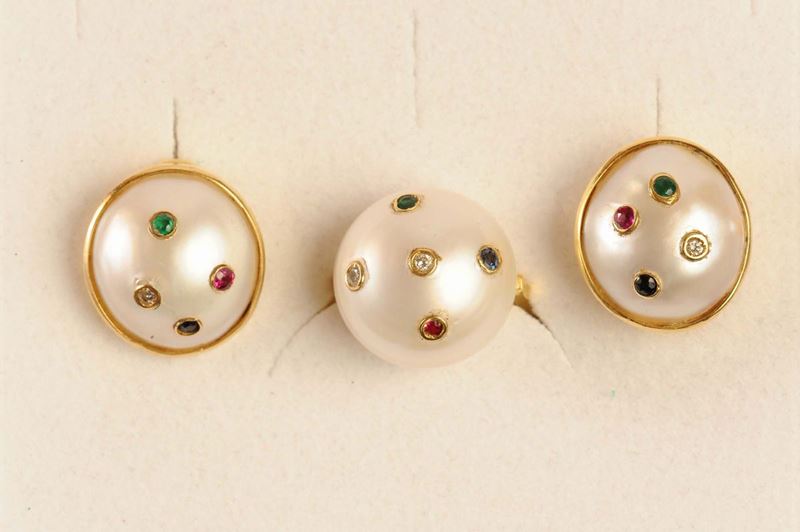 Parure composta da anello ed orecchini  - Auction Ancient and Contemporary Clocks and Jewels - Cambi Casa d'Aste