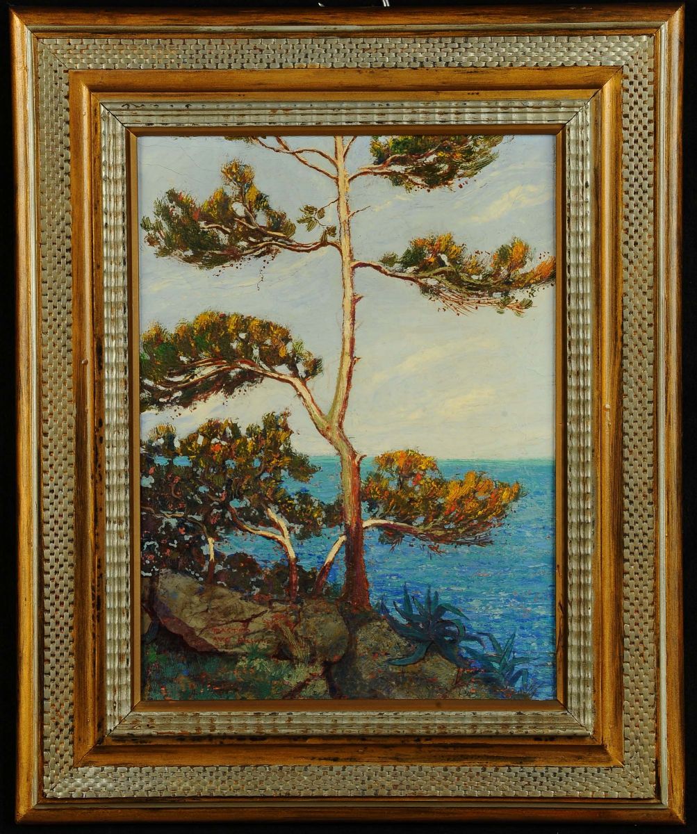 Giovanni Battista Bassano (1874-1951)alberi sul Mare, 1929