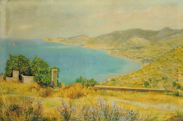 Amedeo Angilella (1905-2004) Paesaggio della riviera, 1934