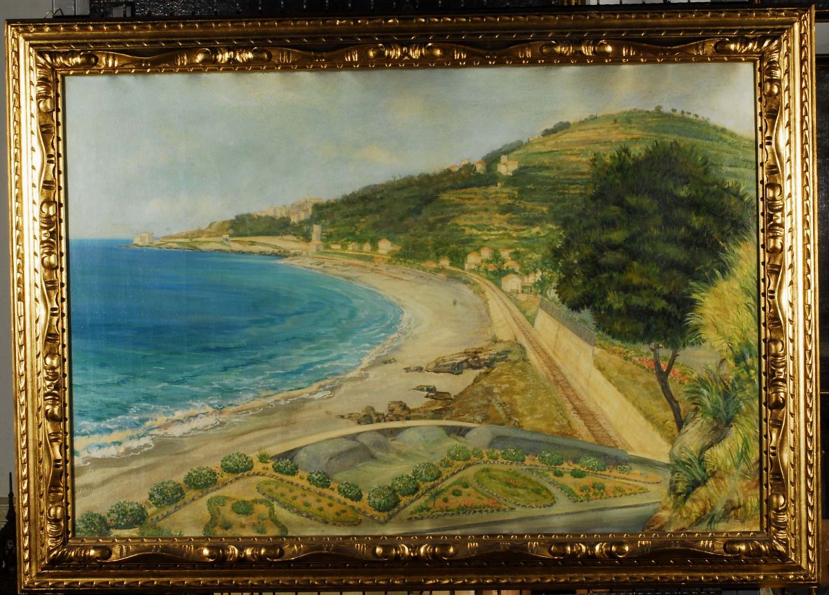 Amedeo Angilellapaesaggio Ligure con Ferrovia, 1934