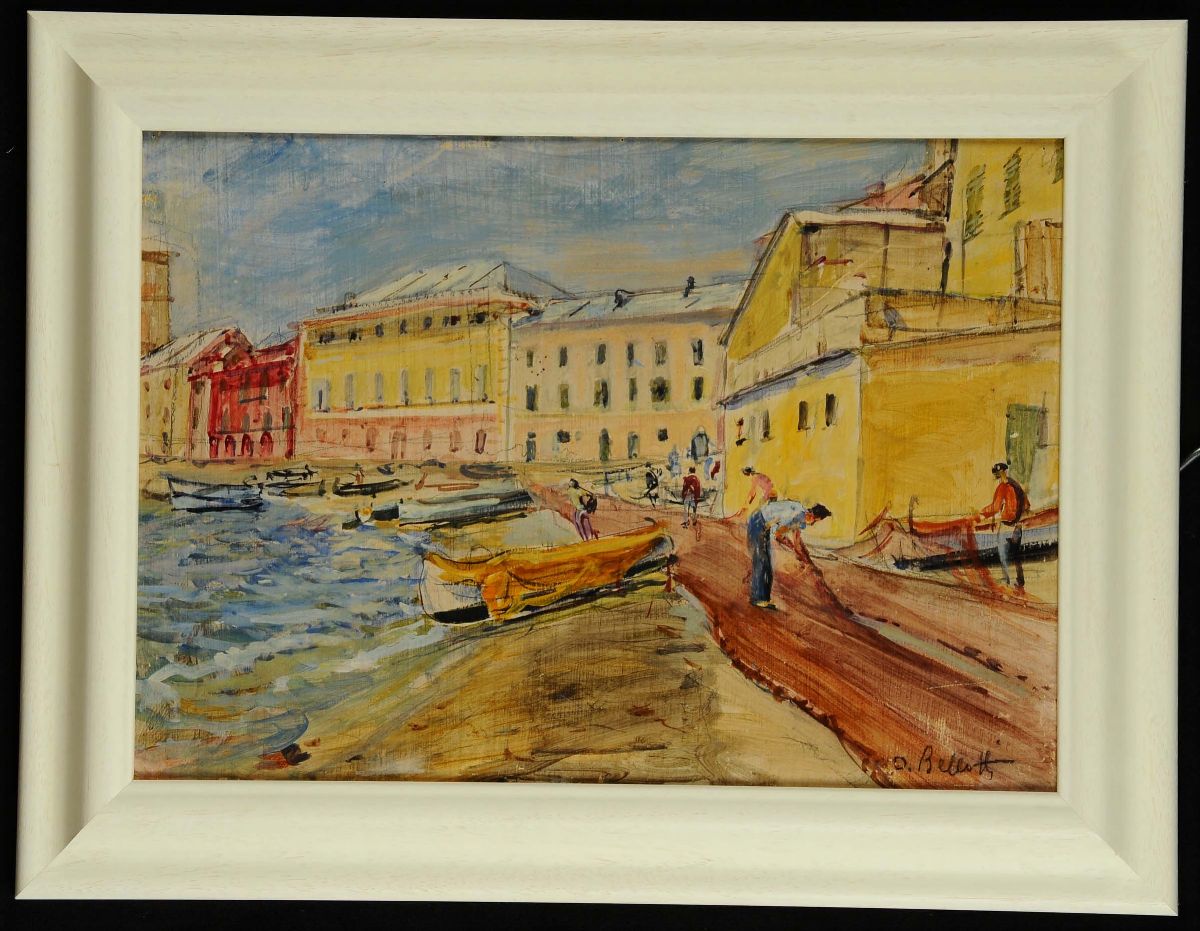 Dina Bellotti (1912-2003)pescatori a Sestri Levante