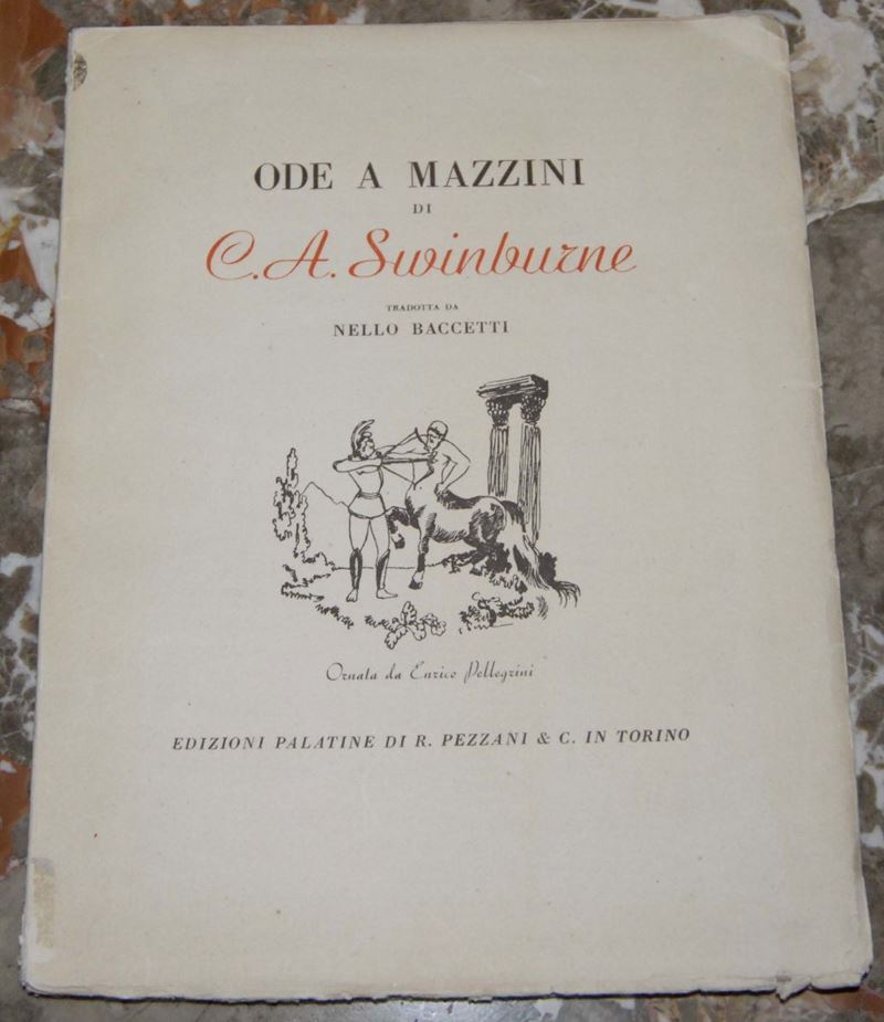 C.A. Swinburne Ode a Mazzini  - Asta Asta OnLine 07-2012 - Cambi Casa d'Aste