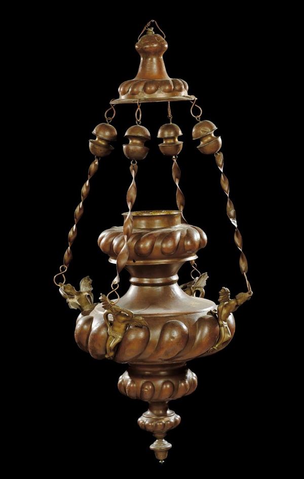 Grande lanterna in rame