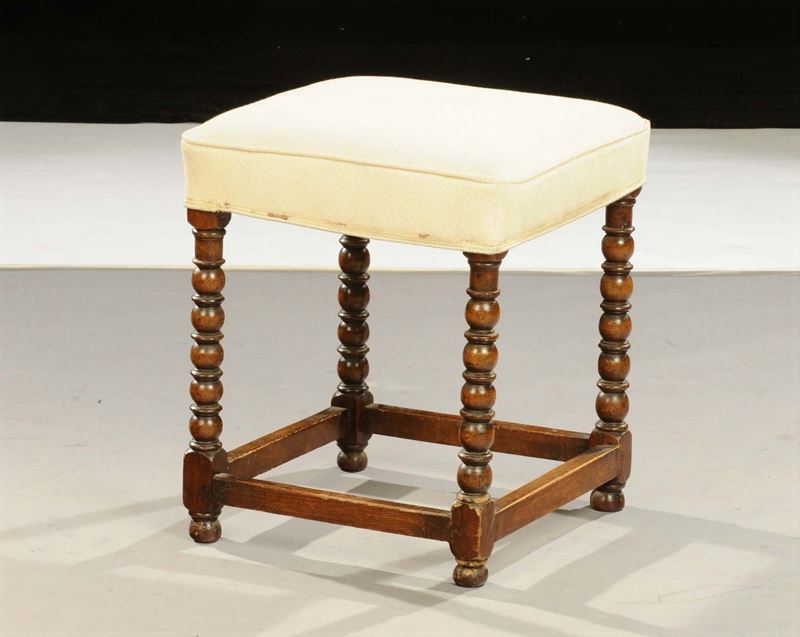 Panchetta con montanti torniti, XIX secolo  - Asta Antiquariato, Argenti e Dipinti Antichi - Cambi Casa d'Aste