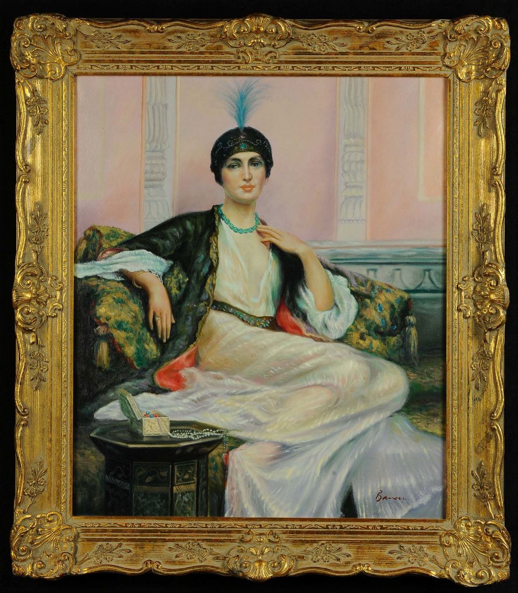 Anonimo Francese del XIX Secolofigura Femminile con Collana