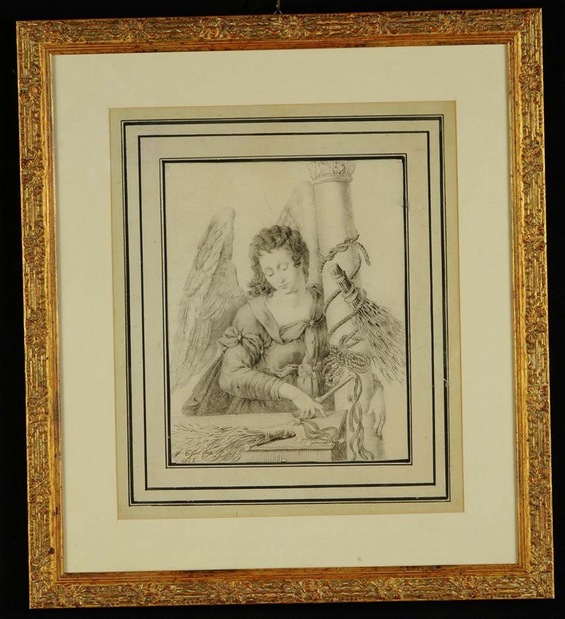 Anonimo del XIX secolo Angelo, 1825  - Auction Antiquariato, Argenti e Dipinti Antichi - Cambi Casa d'Aste