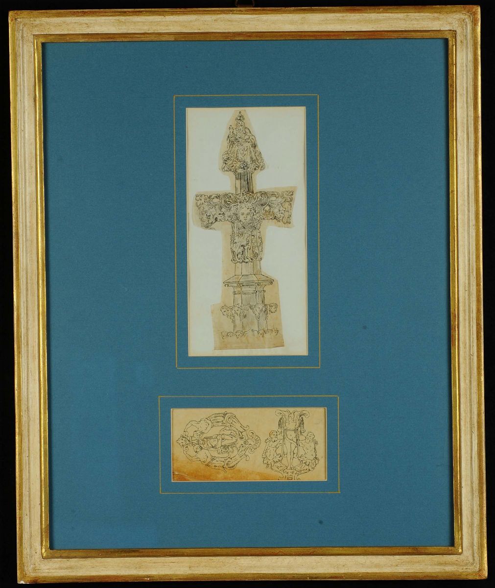 Disegno Raffigurante Croce Astile e Battacchio