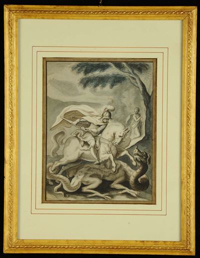 Anonimo del XIX Secolosan Giorgio e il Drago