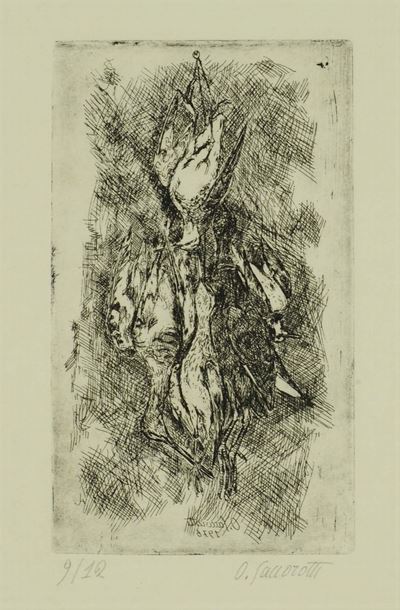 Oscar Saccorotti (1898-1986)gruppo di Uccelli Appesi, 1976