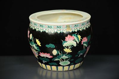 Cachepot in Porcellana, Cina XX Secolo