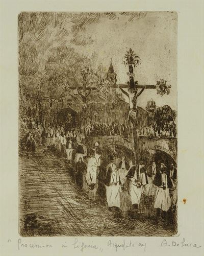 Arturo De Lucaprocessione in Liguria