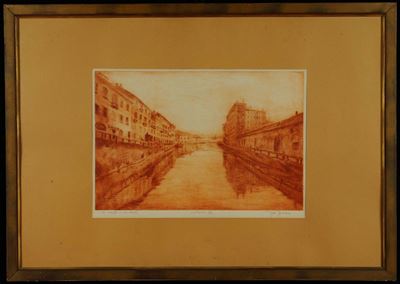 Federico Ferrari (1917-1979)il Naviglio a Via Arena