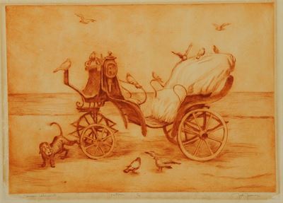Federico Ferrari (1917-1979)carrozza Abbandonata