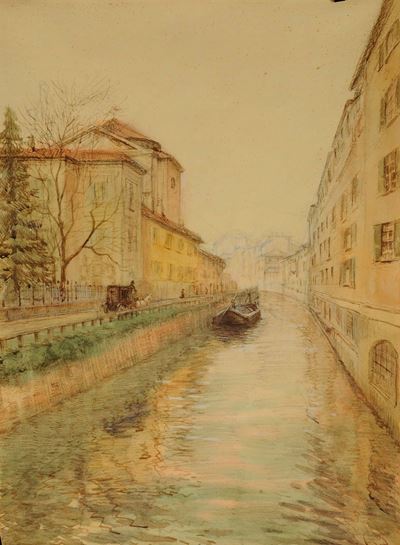 Federico Ferrari (1917-1979)navigli di Milano