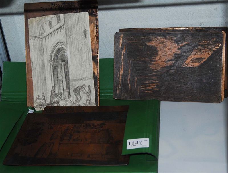 Cartella contenente tredici lastre di Federico Ferrari  - Asta Antiquariato e Dipinti Antichi - Cambi Casa d'Aste