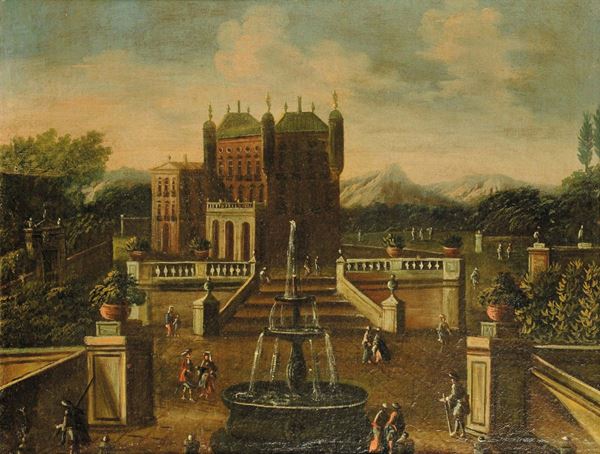 Scuola del XVIII secolo Paesaggi con architetture