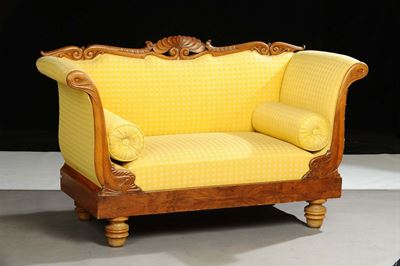 Divanetto Carlo X in Noce