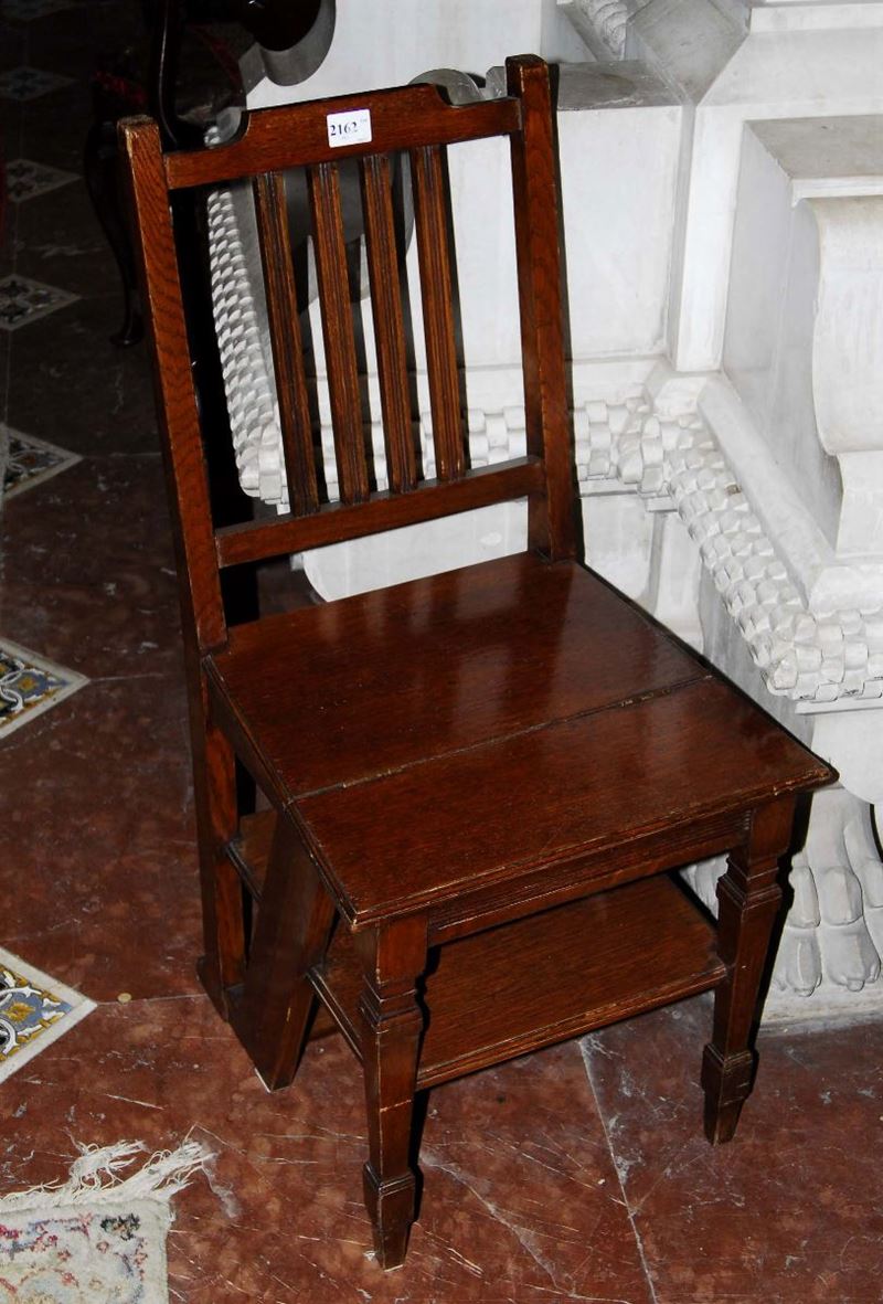 Seggiolina in legno, XX secolo  - Asta Antiquariato, Argenti e Dipinti Antichi - Cambi Casa d'Aste