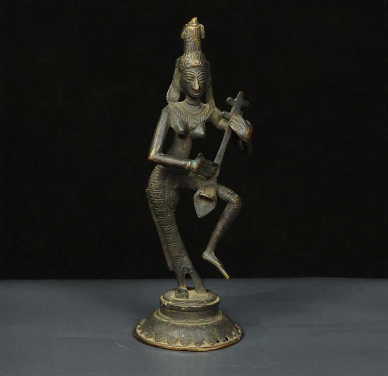 Bronzetto con divinità orientale, Indonesia  - Auction Oriental Art - Cambi Casa d'Aste